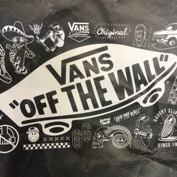 VANS OFF THE WALL GRAPHIC PRINT TOTE BAG - Picture 6 of 12